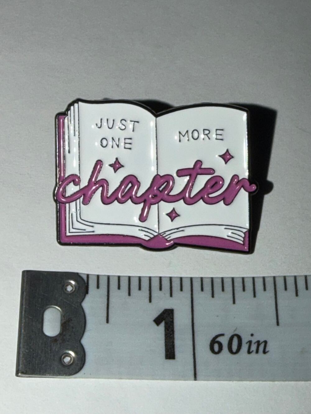 Just One More Chapter Book Reading Pin Brooch
